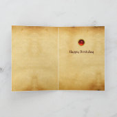 WEIRD MEDIEVAL BESTIARY,ALCHEMIST,RED DRAGON,Blue Feestdagen Kaart (Binnen)