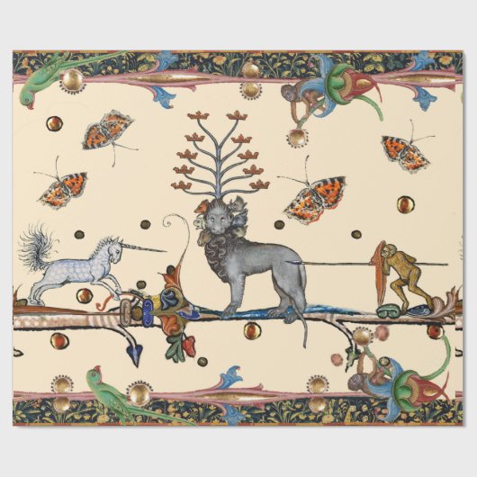 WEIRD MEDIEVAL BESTIARY, APOLIYPTISCH BEAST,UNICOR CADEAUPAPIER (Vlak)