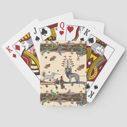 WEIRD MEDIEVAL BESTIARY, APOLIYPTISCH BEAST,UNICOR POKERKAARTEN (Achterkant)