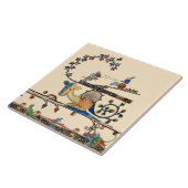 WEIRD MEDIEVAL BESTIARY Dog, Killer Rabbit, Dragon Tegeltje (Zijkant)