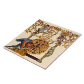 WEIRD MEDIEVAL BESTIARY Dragon and Cat Tegeltje (Zijkant)