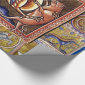 WEIRD MEDIEVAL BESTIARY, GRIFFIN, WILDE BOAR,Diere Cadeaupapier (Hoek)