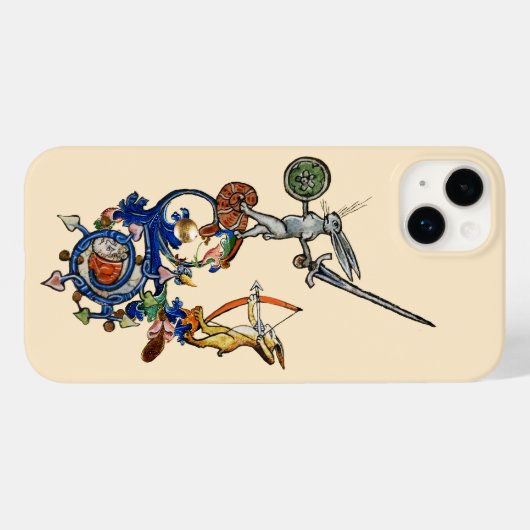 WEIRD MEDIEVAL BESTIARY, Killer Rabbits met zwaard Case-Mate iPhone Case (Achterkant (horizontaal))