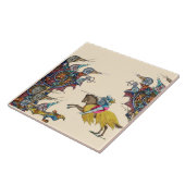 WEIRD MEDIEVAL BESTIARY Knight Fight Giant Snagels Tegeltje (Zijkant)