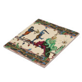 WEIRD MEDIEVAL BESTIARY, KNIGHTS AND HYBRID DRAGON TEGELTJE (Zijkant)