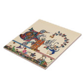 WEIRD MEDIEVAL BESTIARY, MONSTER MONK Snail, konij Tegeltje (Zijkant)