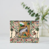 WEIRD MEDIEVAL BESTIARY MUSIC,CAT PLAYS ORGAN BRIEFKAART (Staand voorkant)