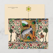 WEIRD MEDIEVAL BESTIARY MUSIC,CAT PLAYS ORGAN BRIEFKAART (Voorkant / Achterkant)