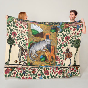 WEIRD MEDIEVAL BESTIARY MUSIC,CAT PLAYS ORGAN FLEECE DEKEN