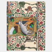 WEIRD MEDIEVAL BESTIARY MUSIC,CAT PLAYS ORGAN FLEECE DEKEN (Voorkant)