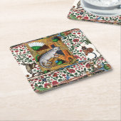 WEIRD MEDIEVAL BESTIARY MUSIC,CAT PLAYS ORGAN KARTONNEN ONDERZETTERS (Schuin)