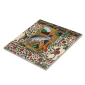 WEIRD MEDIEVAL BESTIARY, MUZIEK, CAT PLAYS ORGAN TEGELTJE (Zijkant)