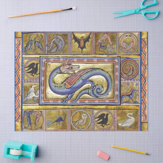 WEIRD MEDIEVAL BESTIARY, SCITALIS LEGENDARY SERPEN TISSUEPAPIER (Craft)