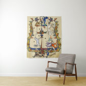 WEIRD MEDIEVAL BESTIARY , UNICORN FIGHTING MONKEY WANDKLEED (In situ)