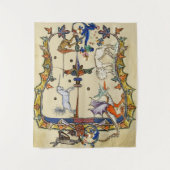 WEIRD MEDIEVAL BESTIARY , UNICORN FIGHTING MONKEY WANDKLEED (Voorkant)