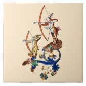 WEIRD MEDIEVAL BESTIARY WAR, ARCHER RABBITS TEGELTJE (Voorkant)