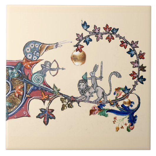 WEIRD MEDIEVAL BESTIARY WAR, Killer Rabbit, Slakke Tegeltje (Voorkant)