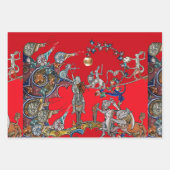 WEIRD MEDIEVAL BESTIARY WAR, KNIGHTS, GIANT SNAILS INPAKPAPIER VEL (Voorkant 2)