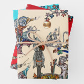 WEIRD MEDIEVAL BESTIARY WAR, KNIGHTS, GIANT SNAILS INPAKPAPIER VEL (In situ)