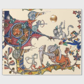 WEIRD MEDIEVAL BESTIARY WAR Slakken, Killer Rabbit Cadeaupapier (Vlak)