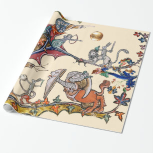 WEIRD MEDIEVAL BESTIARY WAR Slakken, Killer Rabbit Cadeaupapier