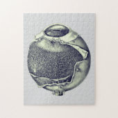 Weird Modern Vintage Eyeball Detail Drawing Gray Legpuzzel (Verticaal)