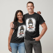 Weird Moms Build Character Leopard Messy Bun Mothe T-shirt (Unisex)
