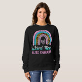 Weird Moms Build Character Leopard Rainbow Moeder Trui (Voorkant volledig)