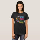 Weird Moms Build Character Sunflower Leopard Mothe T-shirt (Voorkant volledig)