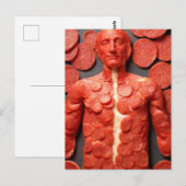Weird Pepperoni Man Briefkaart (Voorkant / Achterkant)