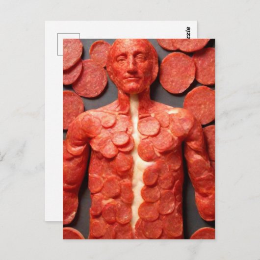 Weird Pepperoni Man Briefkaart (Voorkant / Achterkant)