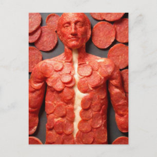 Weird Pepperoni Man Briefkaart