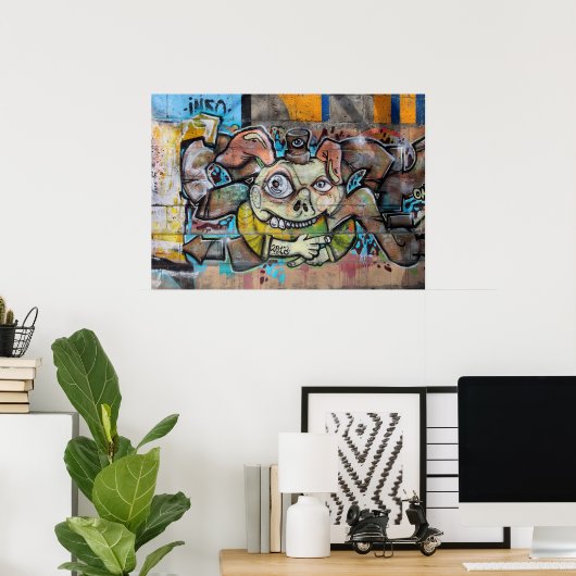 Weird Pig Face Poster (Thuiskantoor)