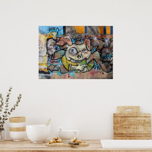 Weird Pig Face Poster (Keuken)