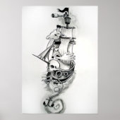 Weird Pirate Ship Poster (Voorkant)