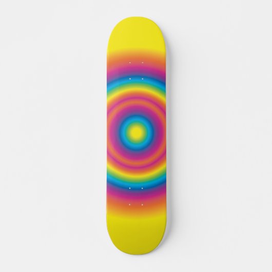 Weird Rainbow Round Skateboard (Voorkant)
