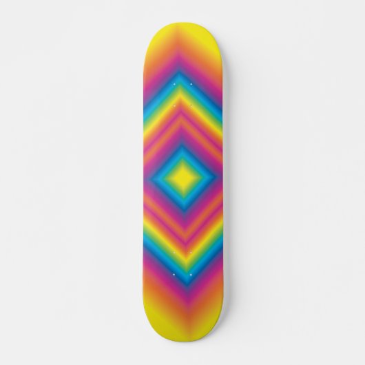 Weird Rainbow Square Skateboard (Voorkant)