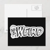 WEIRD - Retro Monster Girl Black & White Briefkaart (Voorkant / Achterkant)