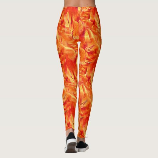 Weird ringstoon, tangerine peels leggings (Achterkant)