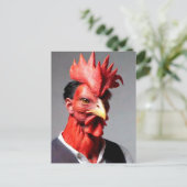 Weird Rooster Dude Briefkaart (Staand voorkant)