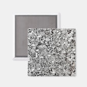 Weird Shapes Detailed Cartoon Magneet (Voorkant / Achterkant)