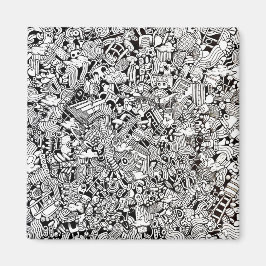 Weird Shapes Detailed Cartoon Magneet