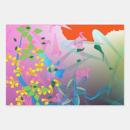 Weird Sisters Wrapping Papier Flat Sheets set van  Inpakpapier Vel (Voorkant)