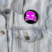 Weird Skull Goth Kawaii Stijl Ronde Button 5,7 Cm (In situ)