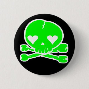 Weird Skull Gothic Kawaii Style Ronde Button 5,7 Cm