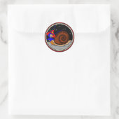 Weird Snail Classic Round Sticker (Tas)