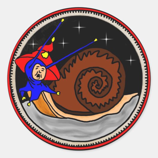 Weird Snail Classic Round Sticker (Voorkant)