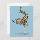 Weird Sportive Giraffe Briefkaart (Voorkant / Achterkant)