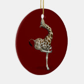 Weird Sportive Giraffe Keramisch Ornament (Rechts)