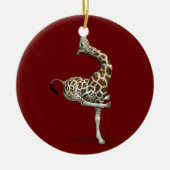 Weird Sportive Giraffe Keramisch Ornament (Voorkant)